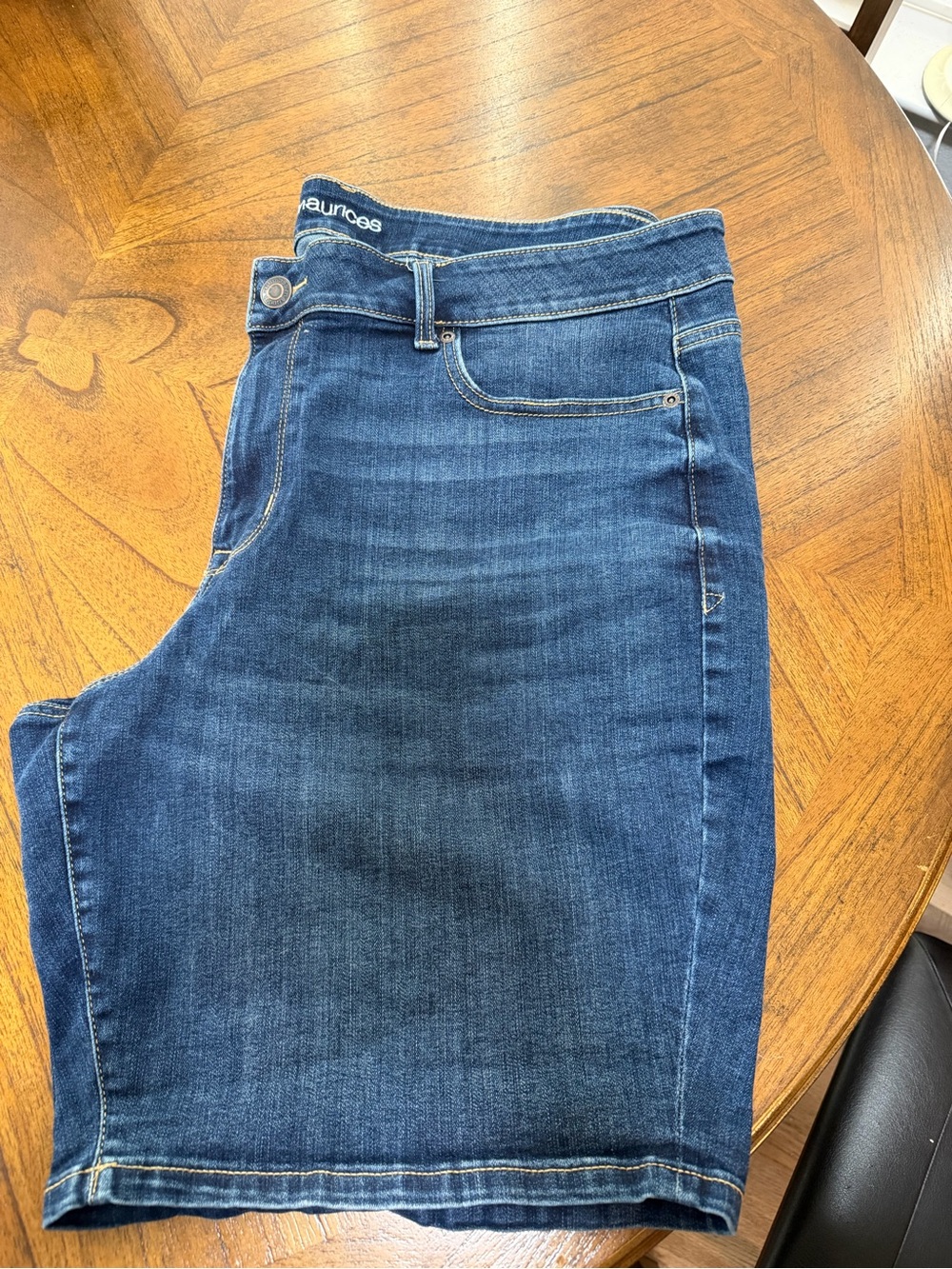 Maurices Denim Bermuda Shorts Women’s 22W Dark Wash Stretch Plus Size
